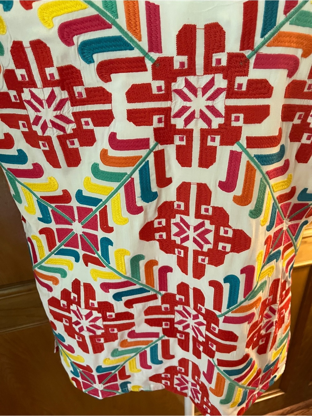 Sz M J Marie Mexican Embroidered Colorful Shirt - Picture 11 of 11